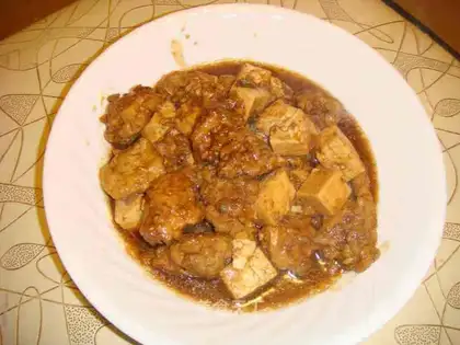 Chicken fish meatballs and tofu