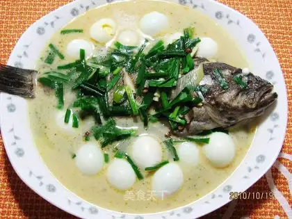 Stewed egg with black fish