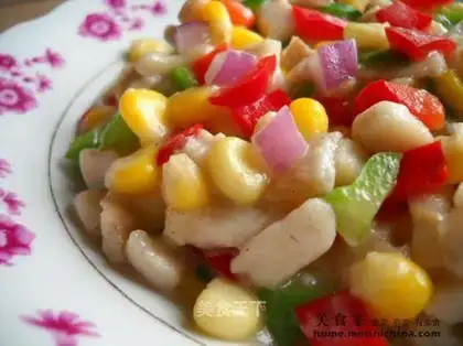 diced corn fish