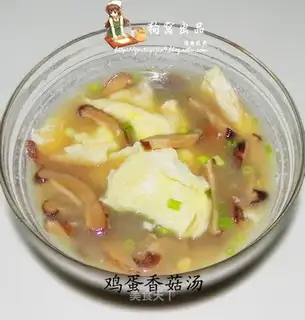 Egg and mushroom soup