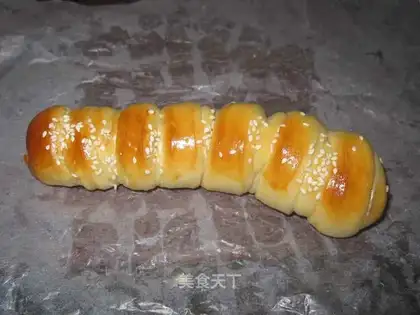 meat floss and caterpillar bread