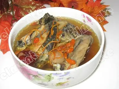 American ginseng, caterpillar fungus and black chicken soup