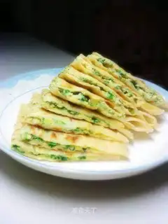 Leek egg pancakes