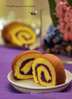 Purple potato cake roll