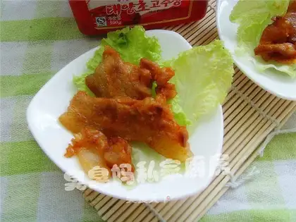 Korean-style roast pork belly