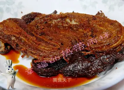 Dry fried fish sausage