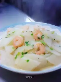 Stewed shrimp with white radish