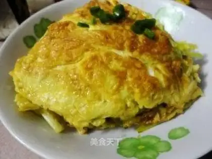 Fried eggs with leek king