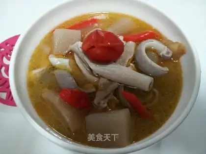 Sour radish pork belly