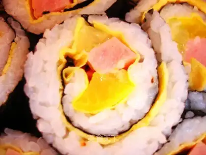 Quite a bit of sushi