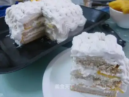 Mango chestnut cream cake