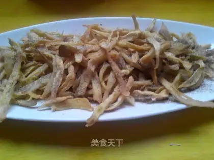Fried almond mushrooms