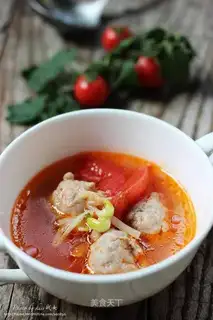 Tomato meatball soup