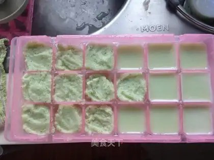 Milk and green vegetable juice
