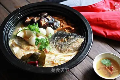 A salmon soup