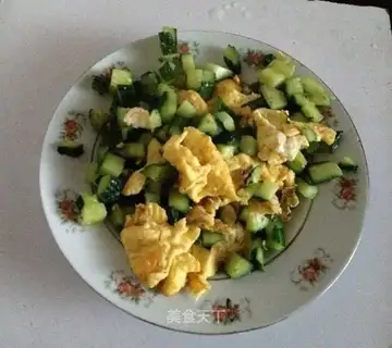 cucumber fried eggs