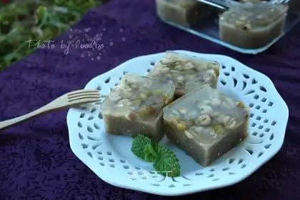 The rice green bean ice cream