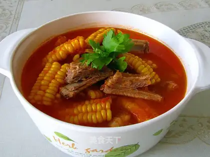 Taste corn bouquet soup