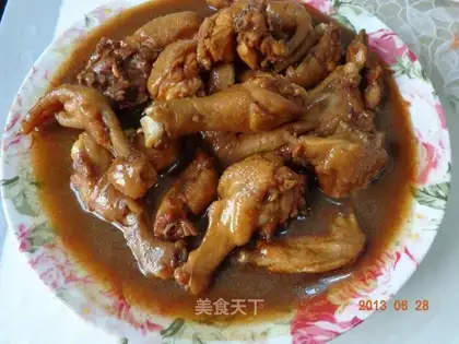 A red roasted chicken