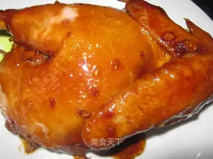 Roast chicken with a soy sauce