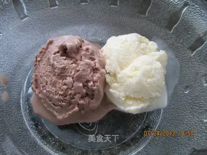 Milk and cocoa ice cream