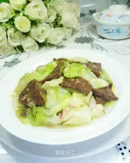 The cabbage is fried