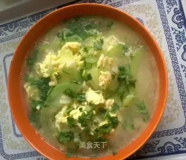Shrimp omelet soup