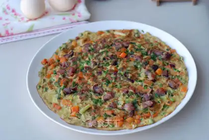 Peas carrot fried eggs