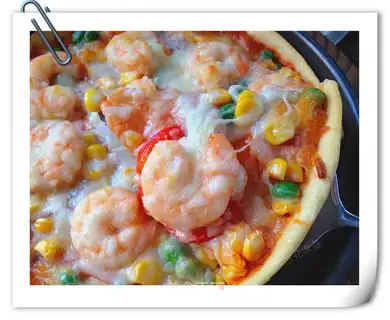 Shrimp bacon pizza