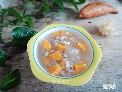 Silver-eared rice and sweet potatoes