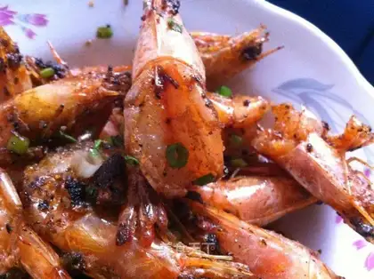 Get the black pepper shrimp