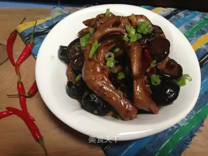 Beer, mushroom, duck