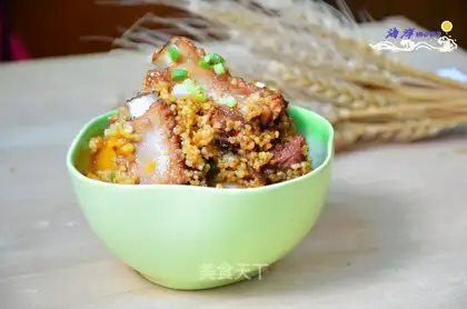 Goldmelon rice ribs