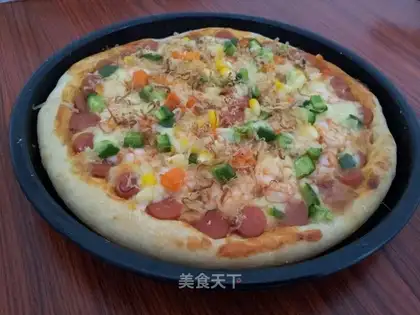 Seafood pizza