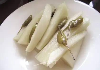 Sour peppers and radish