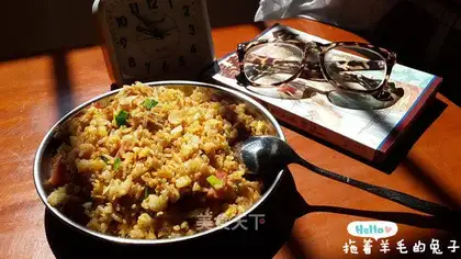 Cream sauce, fried rice