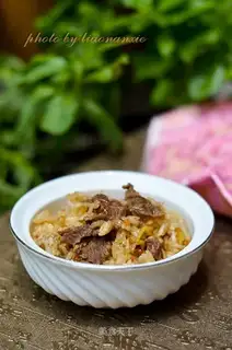 Crunch beef rice
