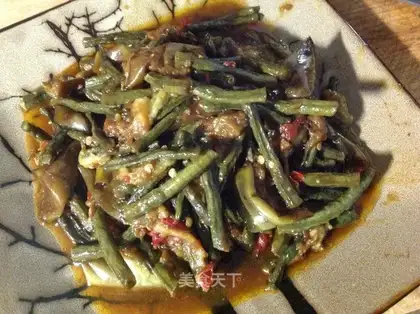 Long bean horned eggplant
