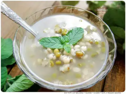 Rice green bean soup