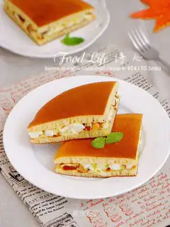 Milk muffin sandwich