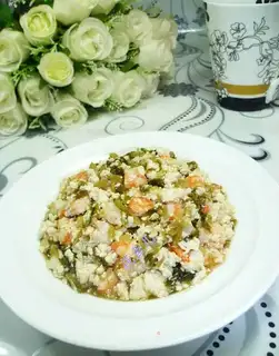 Pickled shrimp fried tofu