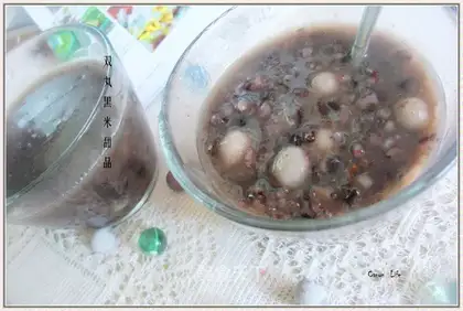 Double-coloured rice congee