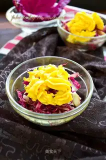 A purple egg egg salad