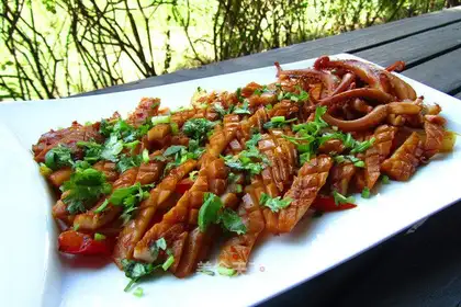 Roasted squid