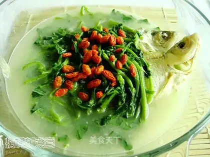 Fish soup with watercress