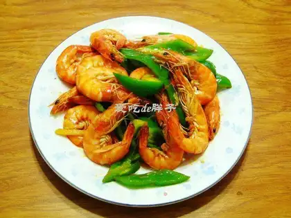 stir-fried shrimp with green pepper