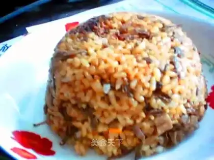 Fried rice with dried vegetables