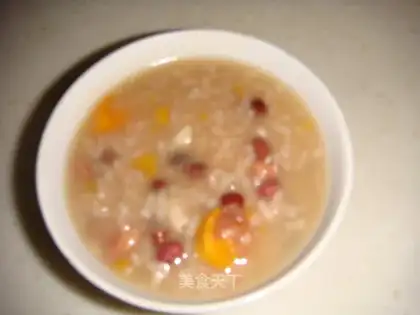 Red bean, sweet potato and peanut porridge
