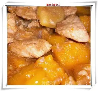 Steamed pumpkin with plum fragrance