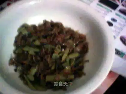 stir-fried green beans with dried vegetables